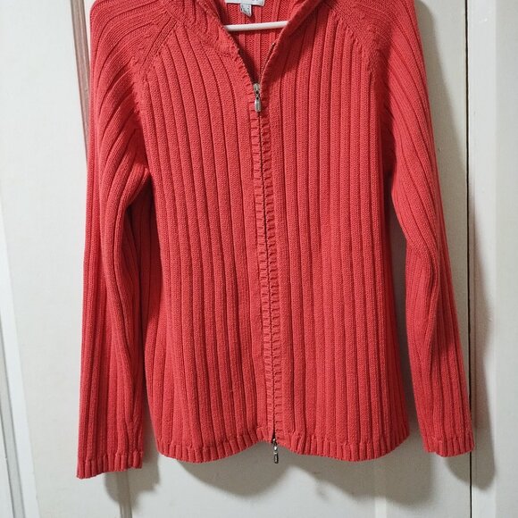Esprit coral colored cotton long-sleeve sweater - Picture 3 of 7